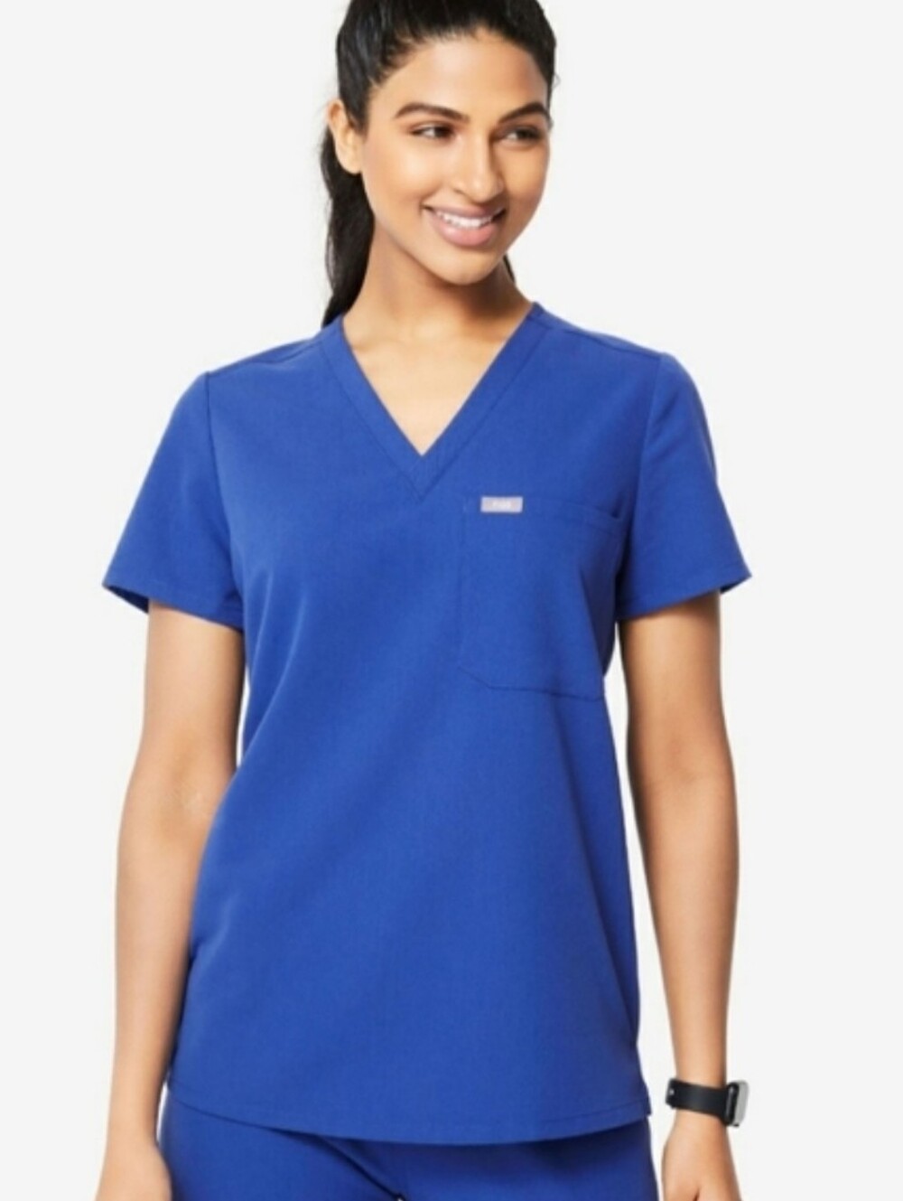 Figs Winning Blue Catarina One Pocket Scrub Top XS